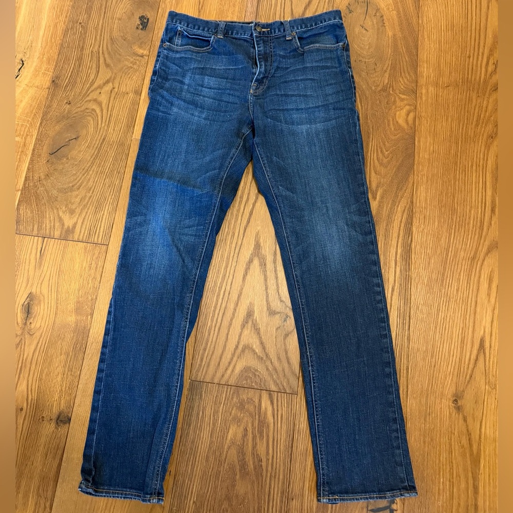 J. Crew Men's Dark Blue Straight Jeans